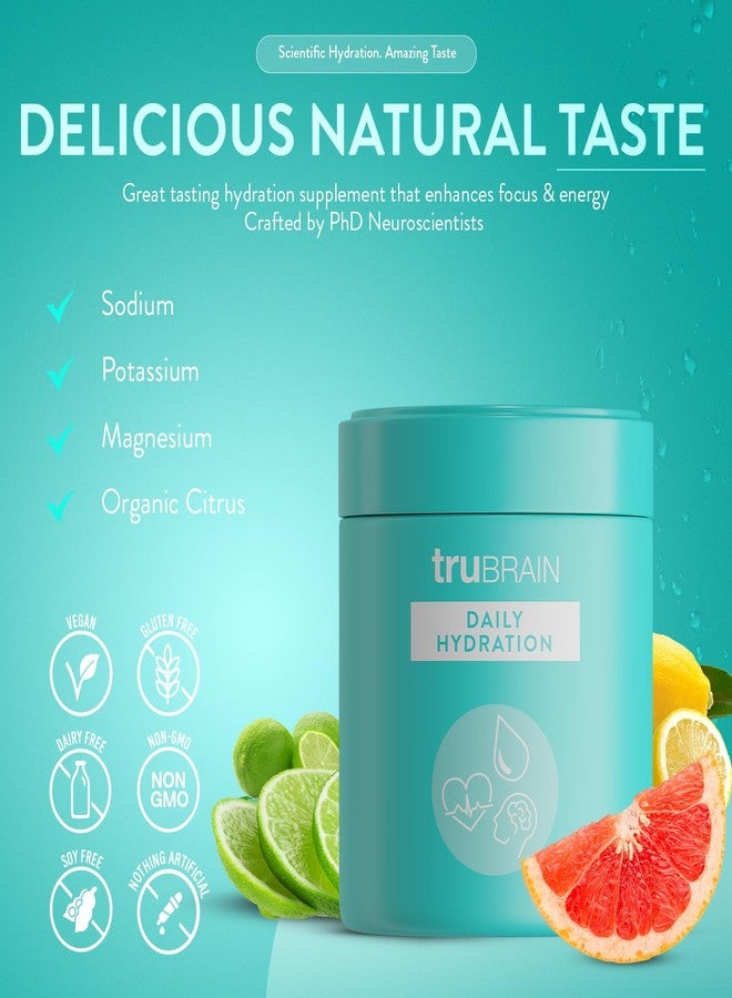 TruBrain Daily Hydration - Enhance Focus and Energy with Electrolyte-Rich Supplement. Stay Hydrated & Alert! - Image 4